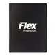 aerial view a black folder with writing pad, image 1 of 4