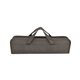 aerial view a black budget 3- piece barbeque (bbq) set with spatula, fork, and tongs, image 1 of 2