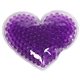 aerial view a purple large heart gel hot / cold pack, image 1 of 2
