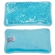 aerial view a pastel blue plush mini hot / cold pack, image 1 of 2