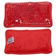 aerial view a red plush mini hot / cold pack, image 1 of 2