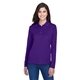 aerial view a campus prple 427 core365 ladies pinnacle performance long - sleeve piqu polo, image 1 of 7