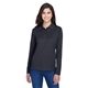 aerial view a carbon 456 core365 ladies pinnacle performance long - sleeve piqu polo, image 1 of 7