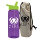 Promotional 26 oz Flair Bottle In A Cotton Tote With Flip Straw Lid
