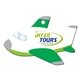 Promotional Green Plane Shaped Luggage Tag