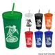 Promotional 24 oz Stadium Cup With Straw And Lid
