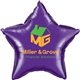 Promotional 20 Star 2- Color Spot Print Microfoil Balloon
