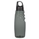 aerial view a charcoal 24 oz crest carabiner sports bottle, image 1 of 2