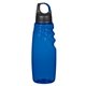 aerial view a blue 24 oz crest carabiner sports bottle, image 1 of 2
