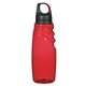 aerial view a red 24 oz crest carabiner sports bottle, image 1 of 2