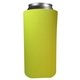 aerial view a yellow 16 oz foam tall boy coolie can insulator, image 1 of 2