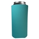 aerial view a turquoise 16 oz foam tall boy coolie can insulator, image 1 of 2