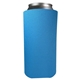 aerial view a neon blue 16 oz foam tall boy coolie can insulator, image 1 of 2