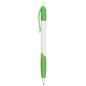 aerial view a white with lime green trim plunging jada click pen, image 1 of 3