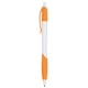 aerial view a white with orange trim plunging jada click pen, image 1 of 3