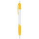 aerial view a white with yellow trim plunging jada click pen, image 1 of 3