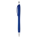 aerial view a blue with silver trim evolution stylus pen, image 1 of 2