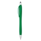 aerial view a green with silver trim evolution stylus pen, image 1 of 2