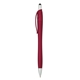 aerial view a red with silver trim evolution stylus pen, image 1 of 2