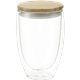 Promotional Easton Glass cup with Bamboo lid 12oz