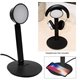 Promotional Vanity Light Wireless Charger With Headphone Stand