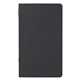 aerial view a black with lime green accent script lined notebook, image 1 of 2