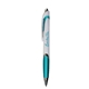 aerial view a light blue white crest grip pen, image 1 of 2