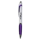 aerial view a purple white crest grip pen, image 1 of 2