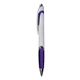 aerial view a purple white crest grip pen, full color digital, image 1 of 2
