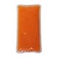 aerial view a orange rectangle gel bead hot / cold pack, image 1 of 2
