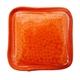 aerial view a orange plush square gel bead hot / cold pack, image 1 of 2