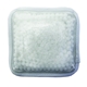 aerial view a white plush square gel bead hot / cold pack, image 1 of 2