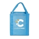 aerial view a carolina blue saturn jumbo grocery non woven tote bag, image 1 of 3