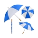 aerial view a blue-reflex/white 60 jumbo wooden handle golf umbrella, image 1 of 2