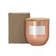 8 oz White Wax Metallic Candle with Wood Lid