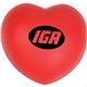 a red squeezable heart stress ball