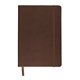 aerial view a brown promotional custom faux leather soft cover tuscany journal notebook, image 1 of 7