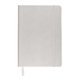 aerial view a white promotional custom faux leather soft cover tuscany journal notebook, image 1 of 7
