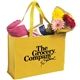 aerial view a gold non woven celebration multi color shopping tote 16 x 12, image 1 of 2