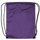 aerial view a purple nylon multi color drawstring cinch closure backpack 13.5 x 16.5, image 1 of 2