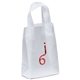 aerial view a frosted clear frosted plastic pluto gift bag 5 x 8 w / foil print, image 1 of 2