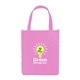 aerial view a pink atlas non woven grocery little thunder tote bag - 12 x 14, image 1 of 2
