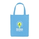 aerial view a carolina-blue atlas non woven grocery little thunder tote bag - 12 x 14, image 1 of 2