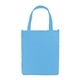 aerial view a carolina-blue atlas non - woven grocery tote bag with reinforced handles, image 1 of 2