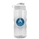 a clear bottle & white lid mini mountain 22 oz tritan(tm) sports bottle with flip lid and digital imprint