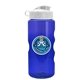 a transparent blue bottle & white lid mini mountain 22 oz tritan(tm) sports bottle with flip lid and digital imprint
