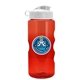 a transparent red bottle & white lid mini mountain 22 oz tritan(tm) sports bottle with flip lid and digital imprint
