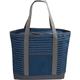 aerial view a blue strand snow canvas tote bag, image 1 of 2