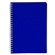 aerial view a blue hardcover spiral notebook, image 1 of 4