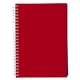 aerial view a red hardcover spiral notebook, image 1 of 4